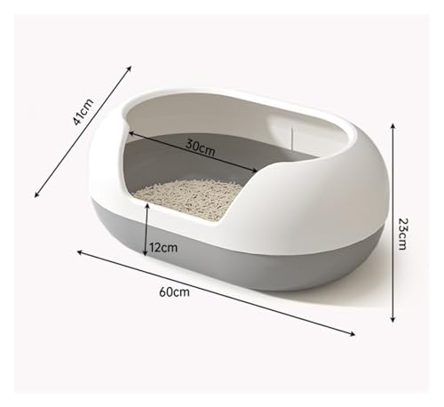 Caja de arena para gato semi cerrada amarilla grande miniatura 5