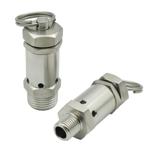 Soupape de sécurité inox 304 micro-ressort 4 bar fixe mâle pour compresseur d'air - 2