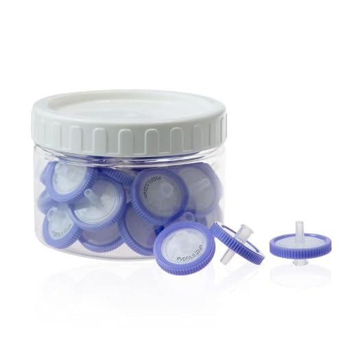 Image of PEKYBIO 30 Pack PVDF Syringe Filters, Lab Filters Hydrophilic 0.22um Pore Size, 25mm Diameter Filtration