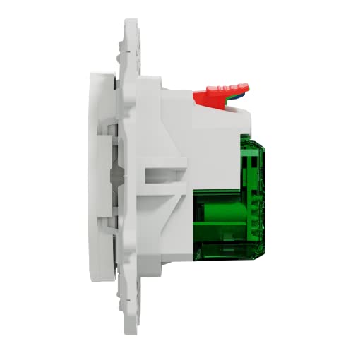 Schneider Electric - Odace S520089 - Flush Socket + USB C10.5 W - White - Image 2