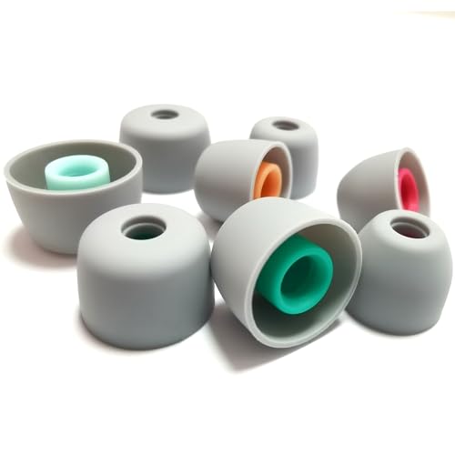 Image of Luckvan Soft Silicone Ear Tips for Sony WF-1000XM5 /WF-1000XM4 Replacement Tips for Sony Earbuds Wireless, 4 Pairs Gray