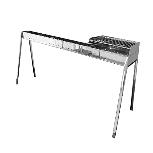 Pincho Para Barbacoa Acero Inoxidable Milano 80 + 40 Kit Mamparo Grill En Oferta Milan Grill 80+40 Plus (Cm120) De Acero Inoxidable Espejo