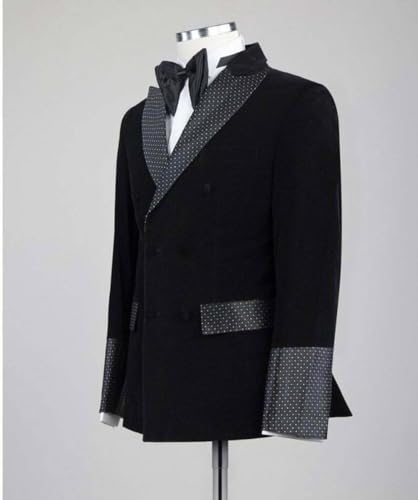 Blazer en Velours à Pois d'Exception avec Revers en Pointe - 2