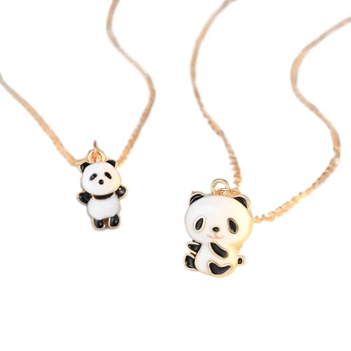 Bijoux Collier de Rouge Panda Argent Sterling 925 Pendentif Dessin Animé