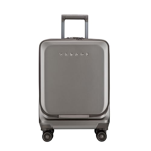 Image of Verage Luxe Leader 56 cm Cabin Size Expandable Hardsided Luggage with USB Port, TSA Lock, Laptop Compartment & Silent Dual Wheels (20,Titanium Gold)