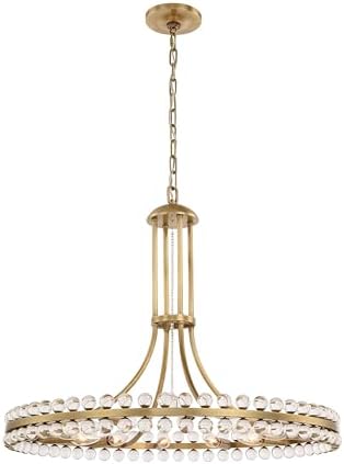 Crystorama Clover 12 Light Aged Brass Chandelier