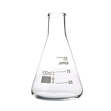 CCA-0100 Glass 100ml Erlenmeyer Flask Conical Flask Narrow Neck with Graduations