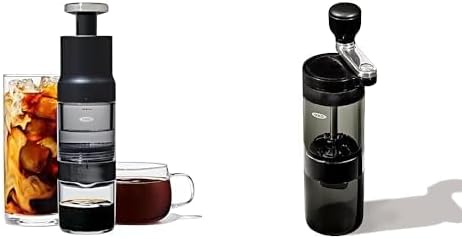 OXO Brew Rapid Brewer Brew Manual Burr Coffee Grinder Bundle