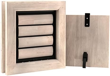 Tomsgates Jake Dog Flap, Dog Door with Flap for medium Dogs and Cats, Wooden Cat Flap with Natural Finish for Inside and Outside, 28 x 34 cm