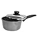 Produktbild STONELINE® Stielkasserolle 18 cm, mit Glasdeckel, induktionsgeeignet, Aluguss, Antihaftbeschichtung mit echten Steinpartikeln, grau