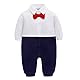 Famuka Baby Junge Festliche Kleidung Anzug Smoking Hochzeit Taufe Babykleidung (12 Monate, Rot)