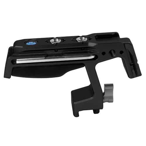 Image of KONDOR BLUE | Talon NATO Top Handle for Camera Cages | Quick Release NATO Clamp, Dual NATO Rails,3 /8-16 ARRI-Style and 1 /4-20 Anti-Twist Mounts, Dual Cold Shoes, Bubble Level, Built-In 4mm Hex | Black