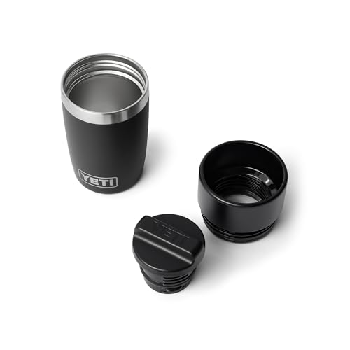 Image of YETI Rambler 8 oz Travel Bottle, Stainless Steel, Vacuum Insulated with Leakproof Commuter Cap, Black