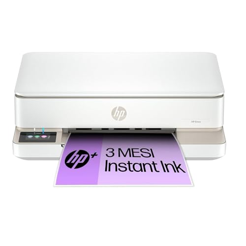Migliori stampanti Bluetooth HP Envy 6120e 714L8B, Stampante Multifunzione a Getto d'Inchiostro A4 a Colori, Stampa Fronte e Retro Automatica, Fino a 10 ppm, Wi-Fi, HP Smart, 3 Mesi di Inchiostro Instant Ink Inclusi, Bianca