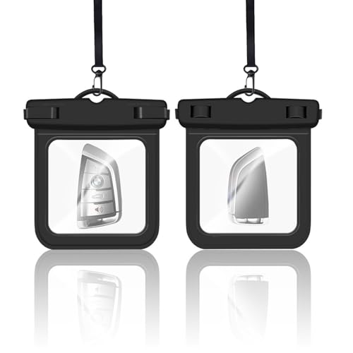 2 Pack Submersible Waterproof Wallet Dry Car Key Fob Case Bag,Swimming Surfing Water Sports Small...