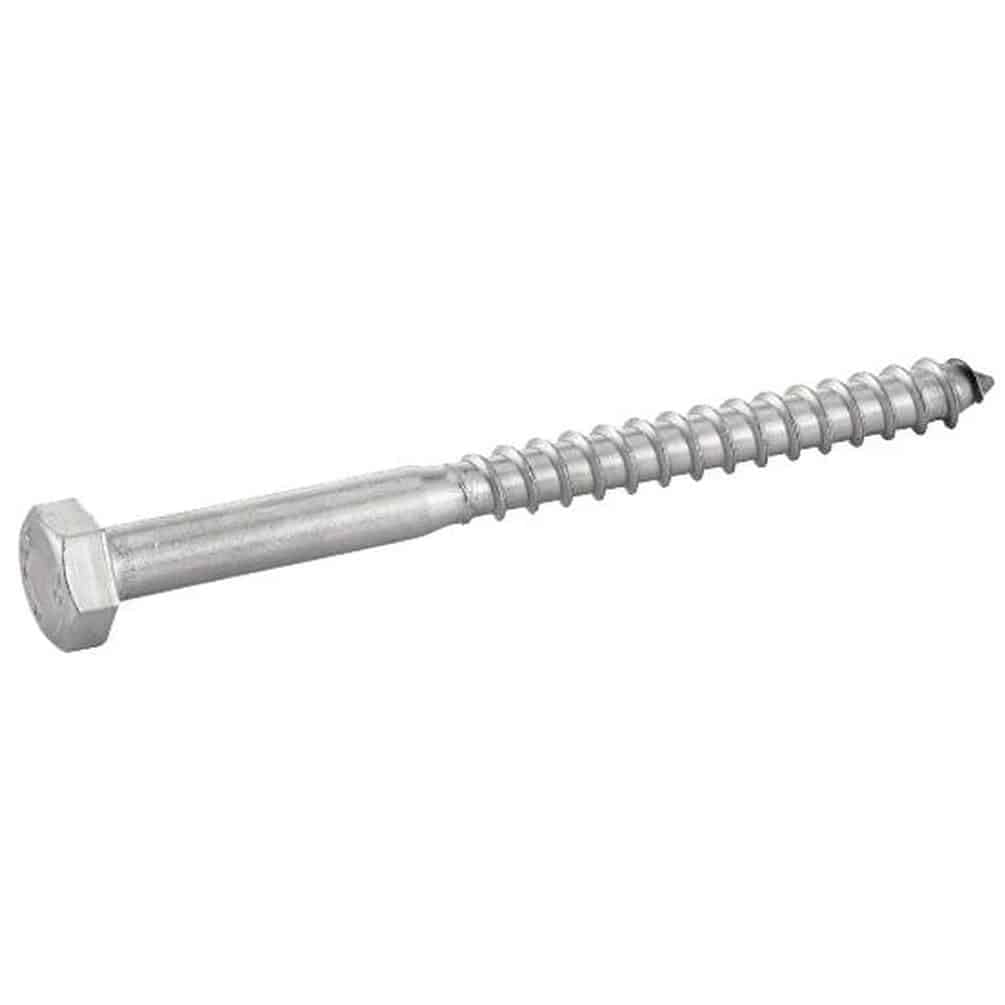 200 Vis à Bois Tête Hexagonale Tirefond 5 x 40 mm - DIN 571 - NFE25-607 - UNI 704 - Inox A4 - D-Work