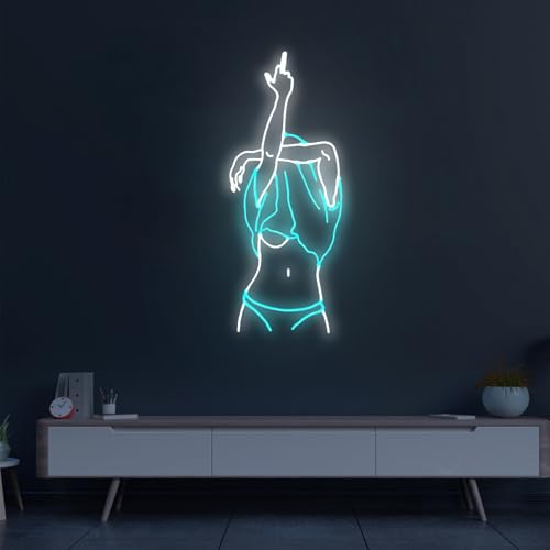 Image of Lady Neon Signs for Wall Decor 20 inches Led Sexy Lights Signs Lady Bedroom Bar Club Game Room Man Cave Bar Gift