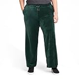PUMA Womens Her Velour Wide Drawstring Pants Casual Drawstring - Green - Size M