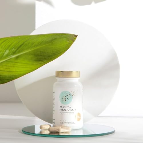 Probio Skin Kapseln Hochdosiertes Probiotikum Vegan I Probiotika & Präbiotika - Angereichert mit Bio Inulin, Vitamin A und Konjak Wurzelextrakt - 60 Kapseln