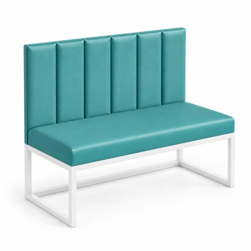 Restaurant Booth Seating, Upholstered Bench with Back, 47.2in