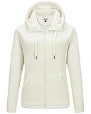 Outdoor Ventures Damen Fleecejacke mit Kapuze Frauen Fleecemantel...
