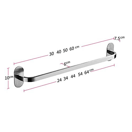 Porte-serviettes à tige unique en acier inoxydable adhésif pour WC et douche - 6