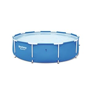Bestway Steel Pro Frame Pool zonder pomp, rond 305x76cm zwembad met stalen frame, blauw
