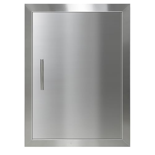 Outdoor Kitchen Doors for BBQ Island (17" x 24") Stainless Steel