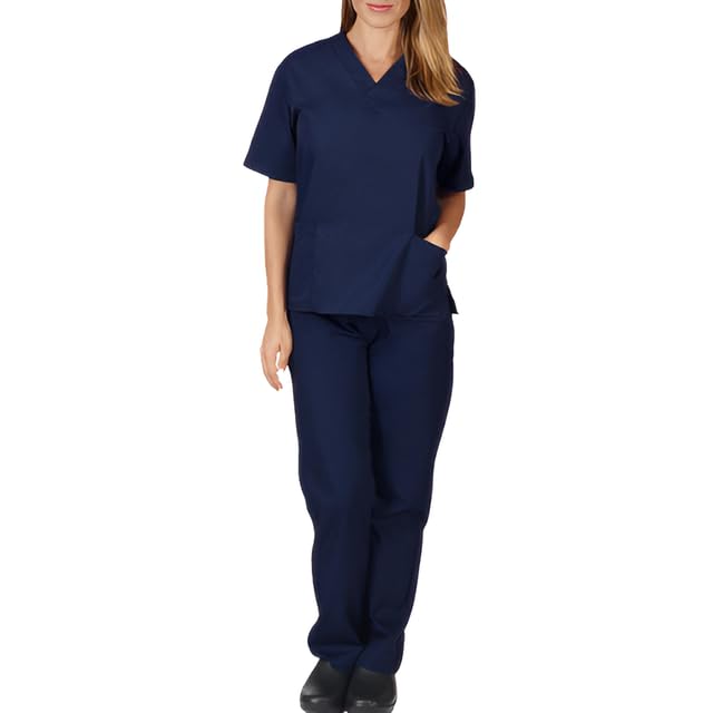 Sponsored Ad – Sky Mens and Womens Hospital Doctors Scrub Trousers Top Set, Medical Doctor Uniform, Lightweight Fabric Medical Work Wear, Sky Blue
