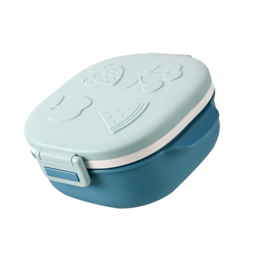 LIXSAZSE Fiambrera de acero inoxidable de 400ml, contenedor de alimentos con aislamiento térmico, contenedores de transporte, cajas de almacenamiento para conservación de comidas, Azul