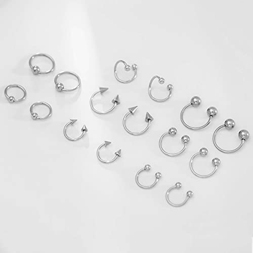 Ipink Piercing Kit 14G-16G Surgical Steel Body Piercing Belly Button,Tongue, Eyebrow, Nipple, Lip, Nose, Chi Gauge #TOP4