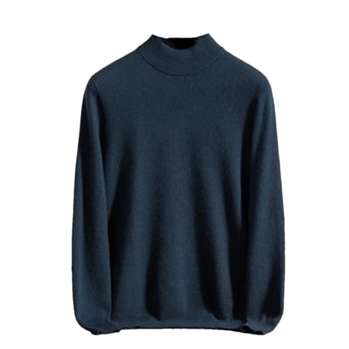 Men Autumn Winter Classic Half-High Collar Pullovers Lightweight Soft Warm Knitting Cashmere Sweater