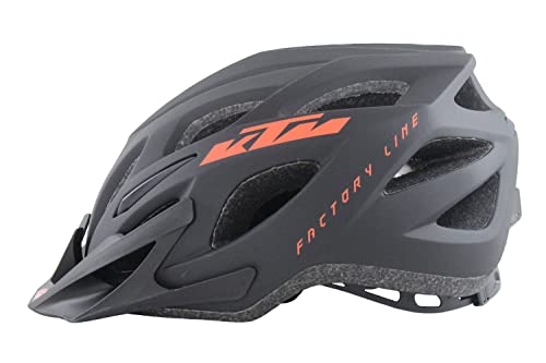 KTM Helm Fahrradhelm Unisex schwarz matt/Orange glanzend Factory Line 54-58...