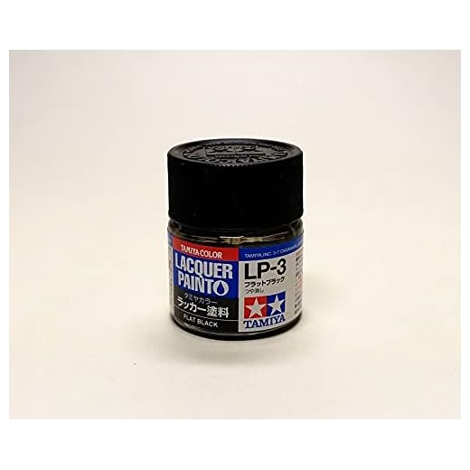 rcecho Tamiya Model Color Lacquer Paint LP-3 Flat Black 10ml 82103