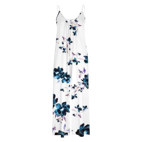 Womens Overalls Pants One Piece for Women Floral Graphic Loose Fit Flare Wide Leg Summer Fall Pants 20254