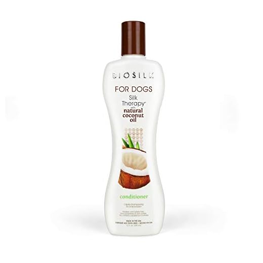 BioSilk for Dogs Silk Therapy Conditioner, with Coconut Oil, 12 Fl Oz