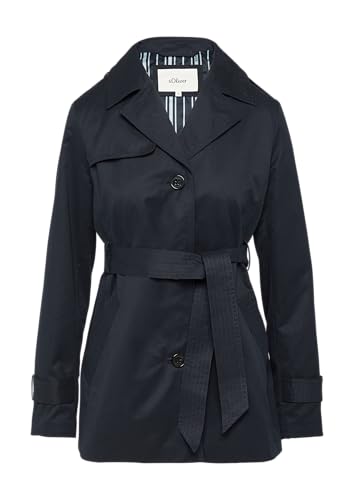 s.Oliver Kurzer Trench mit Gürtel Navy 40