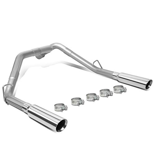Dual 3.5 Inches OD Muffler Tip Axle Back Catback Exhaust System Compatible with Sierra Silverado 1500 6.2L 09-13