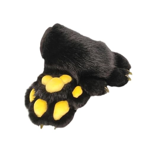 Équipement de Thérians gants en peluche patte de chien et loup avec griffes