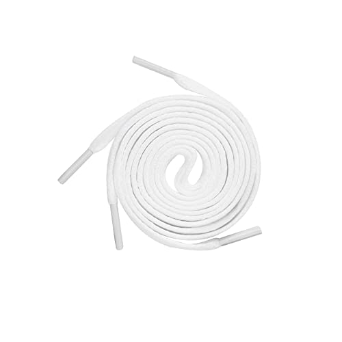 Image of Underground Kulture Kids White Flat Shoelaces (60cm / 23.5") | Durable Replacement Laces for Children's Trainers, Boys/Girls Sport Sneakers & School Shoes | Short Length Plimsoll Strings