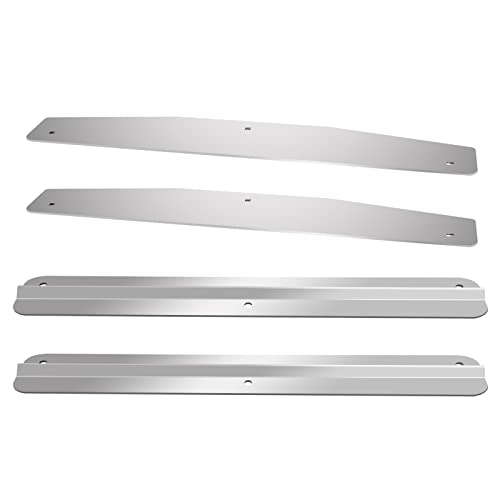 MGWILL 24" Stainless Steel Mud Flap Weights Pair Weight w/Backing Plate Mirrored Universal 10424-4 Piece Set by MGWILL - Image 2