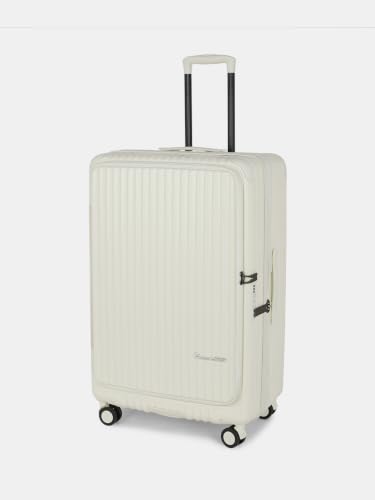 Image of SWISS MILITARY Polycarbonate Summit 360 Rotatable 8 Wheel 80cm Hard Trolley Luggage, Anti Theft Zip, TSA Lock, 15.6 inch Laptop Compartment, Expandable Storage Suitcase & Dust Cover Free Large White 137L