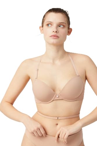 Ysabel Mora Reggiseno Schiena Scoperta Con Ferretto E Imbottitura - Ideale Per Abiti E Top Schiena Nuda - Laterali Stretti E Regolatori Metallo - Intimo Versatile E Confortevole