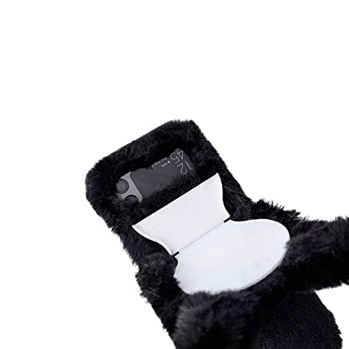 Yakvook For Samsung Galaxy Z Flip 4 2022 Plush Case, Cute 3D Cartoon Fluffy Cat Z Flip 4 Phone Case Fun Furry Back Cover Soft Tpu Bumper Shockproof Protector For Galaxy Z Flip 4 5G Women Gilrs #TOP3