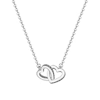 Générique mes commandes en cours de livraison cadeau maman Collier Argent Femme Coeur ventes flash du jour Ajustable Coeur Pendentif Collier Femme Bijoux Idee Cadeau Anniversaire Femme Cadeau Maman