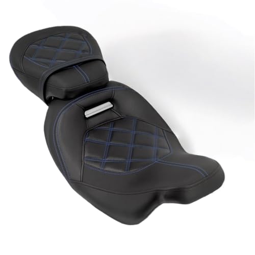 Siège avant de moto en cuir deux places pour Harley Touring Road King 2009-2023