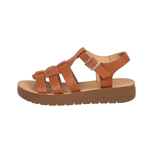 Girls Platform Fisherman Sandals with Buckle Strap Caged Toe Design Comfortable Summer Shoes for Casual or Dress Wear - MARTIN