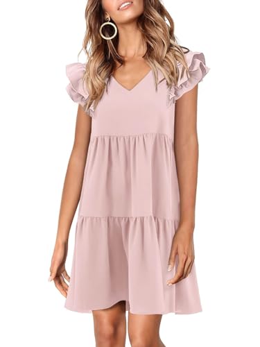 Zwurew Cute Summer Dresses for Women 2025 Short Sleeve Babydoll