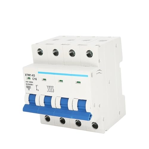 Disyuntor magnetotérmico AC 4P 20A DZ47-63 tipo C para carril DIN interruptor automático contra sobrecarga