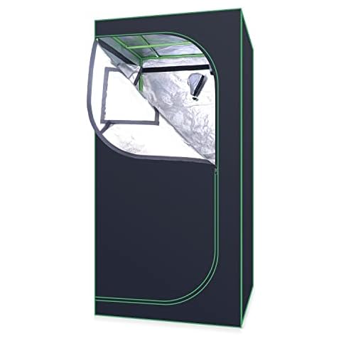 Grow Tent Hydroponic Higher Density 600D Mylar Reflective Indoor Plant GreenHouse Growing with Observation Window and Removable Floor Tray for Flora Vegetables Flower (60*60*120 CM) Cover